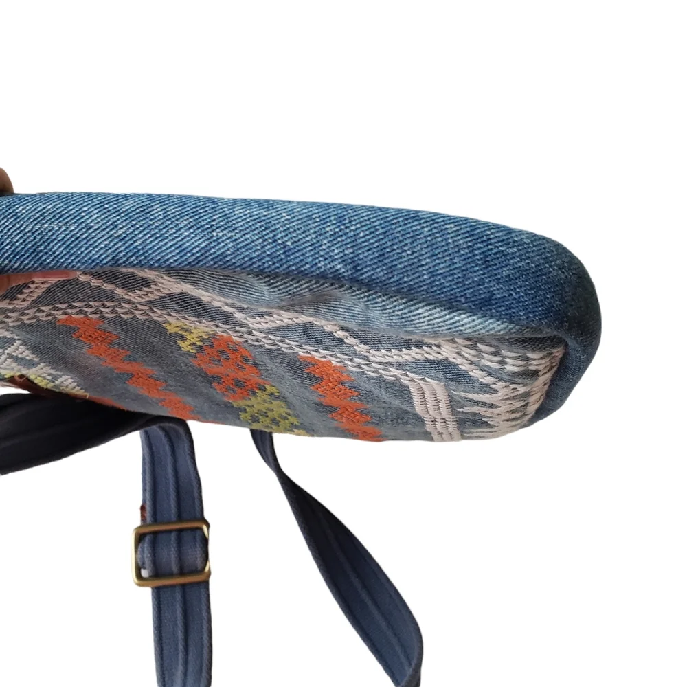 Vintage Lucky Brand Denim Embroidered Laptop Bag